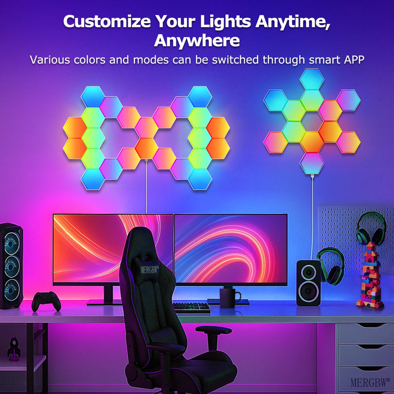 Lampes hexagonales modulaires RGB – vue 12