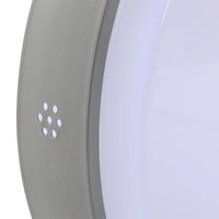 Caisson lumineux rond 50 cm – détail du cadre en aluminium et des trous de dissipation de la chaleur