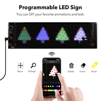 Panneau lumineux LED programmable flexible, application Bluetooth, USB, 17 à 60 cm