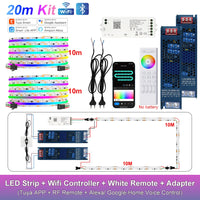 Ruban LED COB RGB adressable, Wi-Fi, télécommande, kit 1 à 25 m