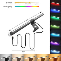 Lampe écran PC d'ambiance – version 40 cm avec câble USB de 155 cm, blanc et RGB
