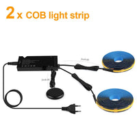 Ruban LED COB noir – kit de deux rubans avec boîtier et capteur