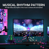Barre LED écran PC RGBIC synchronisée, USB, 24 à 34 pouces