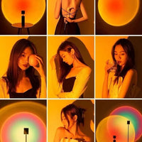 Lampe coucher de soleil USB – portraits sous la lumière dorée du halo