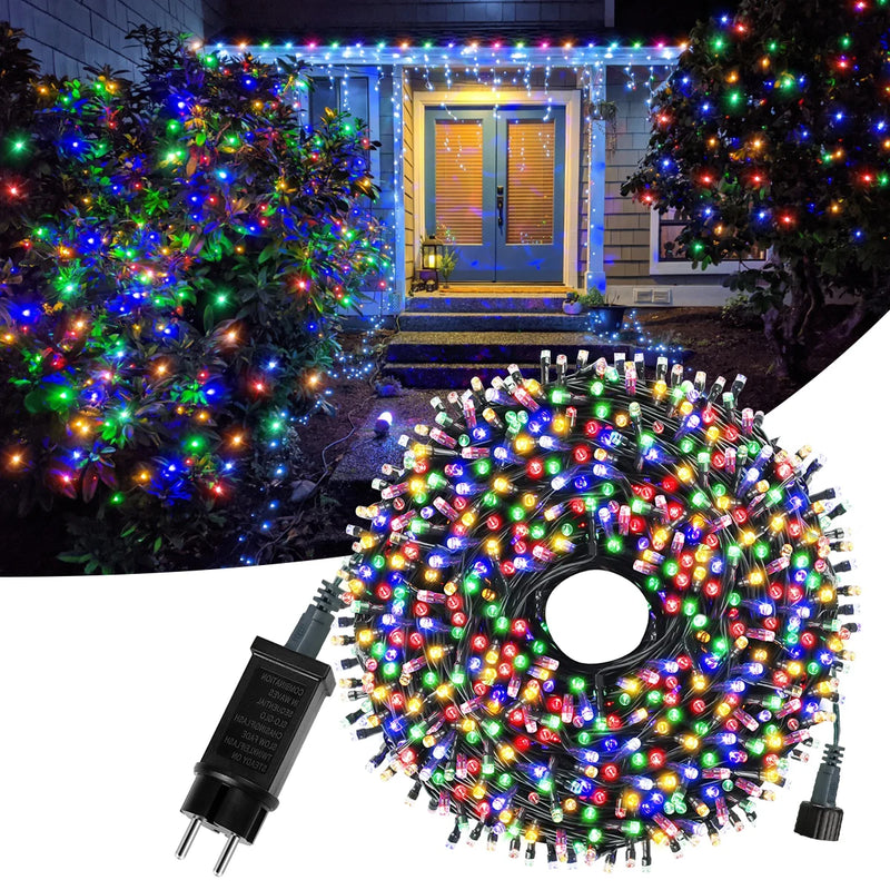 Guirlande féerique LED IP65 pour haie, jardin et façade, 100 à 1000 LED