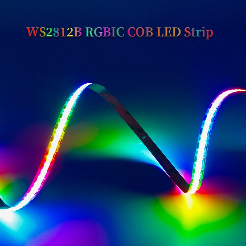 Ruban LED COB RGBIC adressable 5 V, 60 à 200 LED/m, 0,5 à 5 m