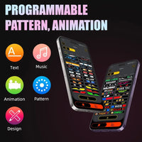 Panneau LED défilant flexible – fonctions de l'application : texte, musique, animation, motifs, dessin