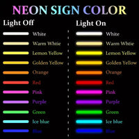Néon LED Vice City – nuancier des couleurs de lumière