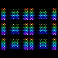 Projecteur LED extérieur IP65 44 x 10 W – motifs de LED colorées sur fond noir
