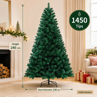 Sapin de Noël artificiel en PVC – sapin de 2,4 m sans guirlande