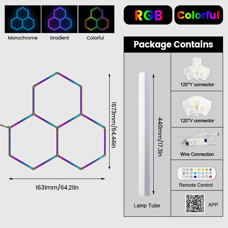 Lumière hexagonale RGB – vue 17