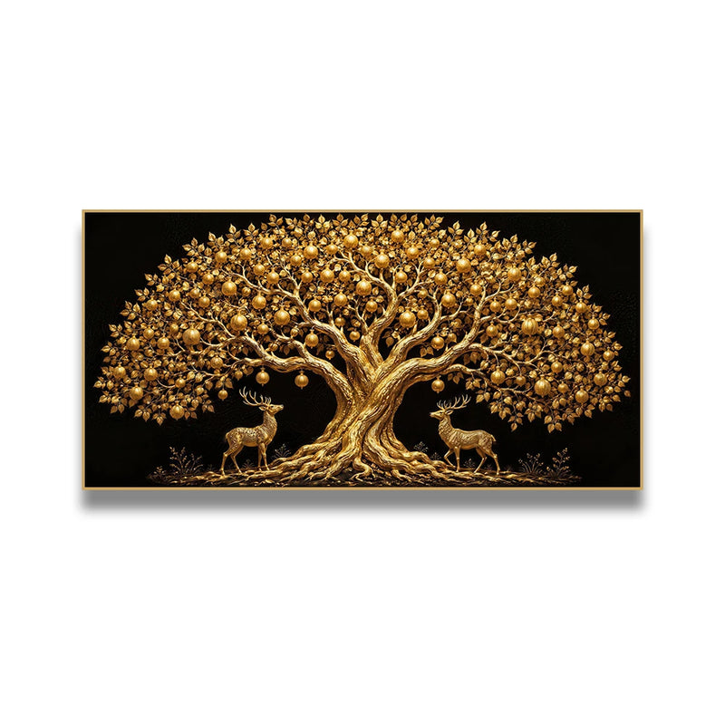 Tableau lumineux LED arbre de vie doré – vue 9