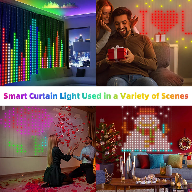 Rideau lumineux 400 LED – exemples d’usage en salon et demande en mariage