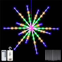Étoile LED suspendue effet feu d'artifice – version multicolore