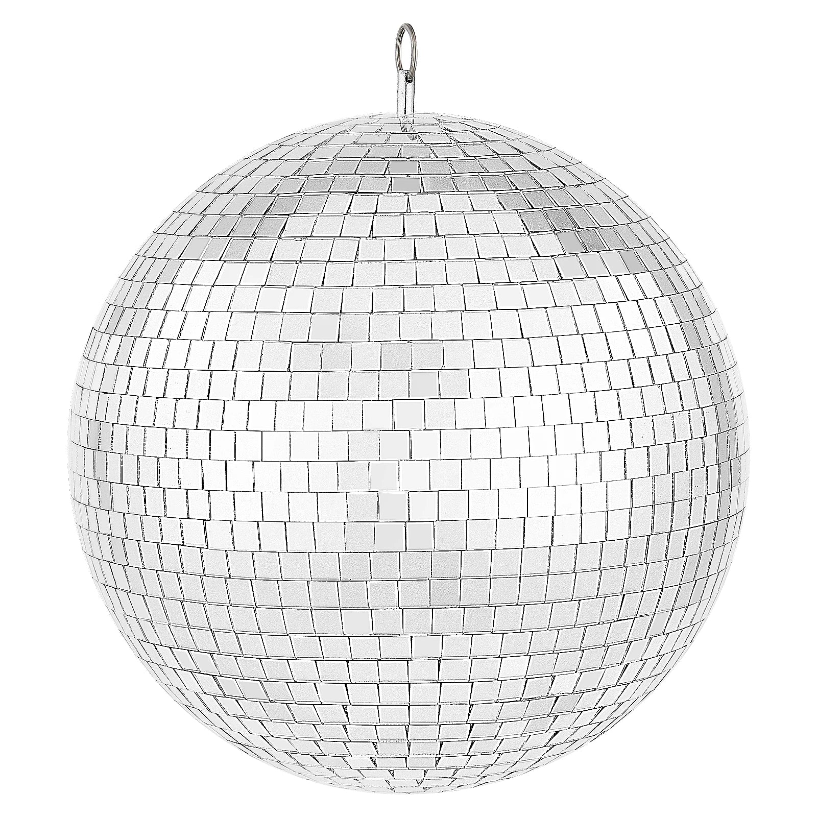 Boule à facettes disco miroir 30 cm en verre avec anneau de suspension