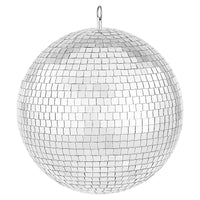 Boule à facettes disco miroir 30 cm en verre avec anneau de suspension