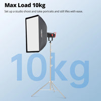 Trépied lumière 4 m – portant un softbox, charge maximale de 10 kg