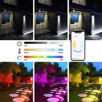 Projecteur LED extérieur connecté Wi-Fi, RGB et blanc, 30 à 100 W
