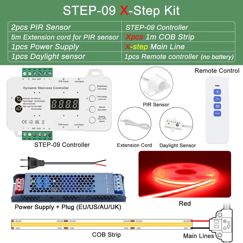 Bande LED escalier COB à détecteur de mouvement – vue 15