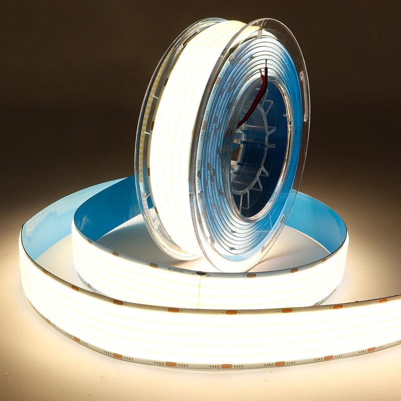 Ruban LED COB 1600 LED/m à 5 rangées – ruban enroulé sur sa bobine