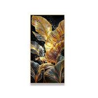 Tableau lumineux feuilles dorées – vue 8
