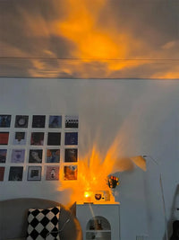 Lampe cristal ondulation d'eau – reflets d'eau lumineux au plafond