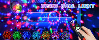 Boule disco LED rotative – effets lumineux dans une salle