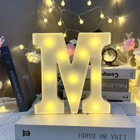 Lettre lumineuse LED 16 cm à piles, A à Z, esperluette et cœur rouge