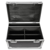 Flight case à roulettes pour 4 projecteurs PAR LED à 18 LED, 4 compartiments, 62,5 cm