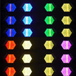 Projecteur vintage à LED COB dorée 50 W et 32 LED RGB, DMX 8 canaux, stroboscope