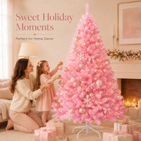 Sapin de Noël rose en PVC – vue 16