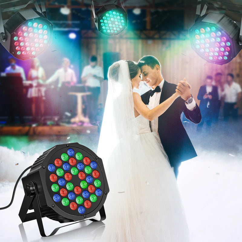 Projecteur PAR LED sur batterie, lot de 4, 36 LED RGB et télécommande