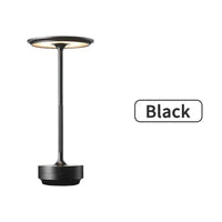 Lampe de table sans fil à disque – version noire