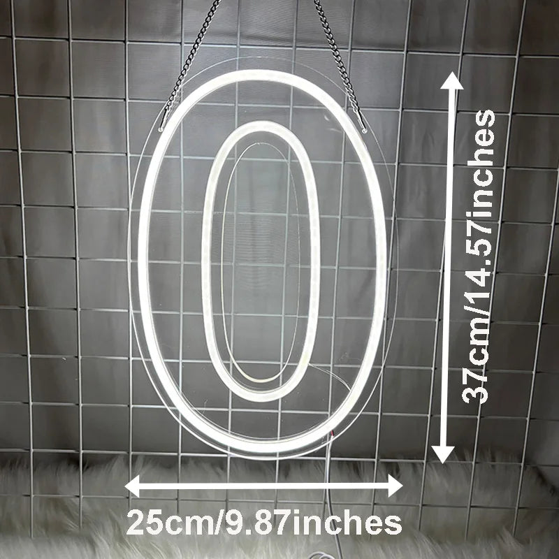 Néon LED mural chiffre ou étoile d'anniversaire – vue 5