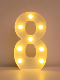 Lettre lumineuse LED 22 cm à piles, A à Z et 0 à 9
