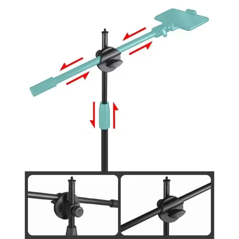 Support de table à bras pivotant – bras coulissant et mât réglable en hauteur