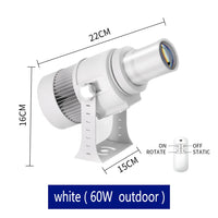 Projecteur gobo personnalisé IP67 rotatif, noir ou blanc, 35 à 100 W