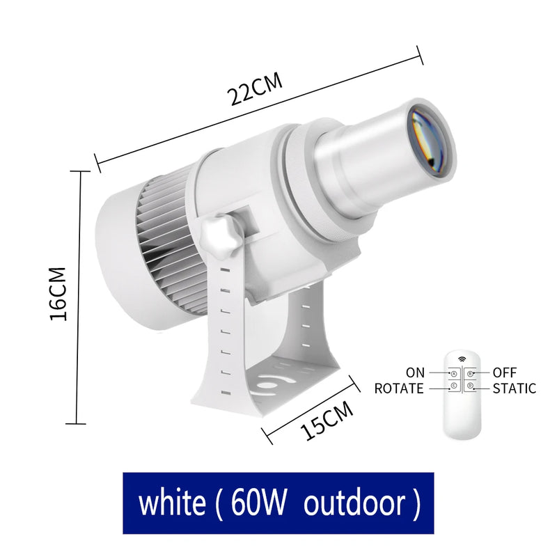 Projecteur gobo personnalisé IP67 rotatif, noir ou blanc, 35 à 100 W