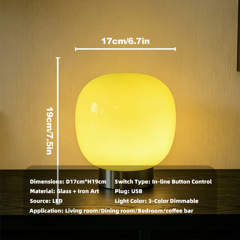 Lampe de table en verre à 3 teintes – vue 15