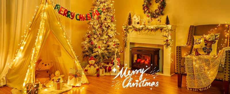 Guirlande lumineuse sapin en fil de cuivre – vue 4