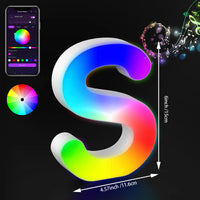 Lettres lumineuses LED RGB 15 cm – lettre S