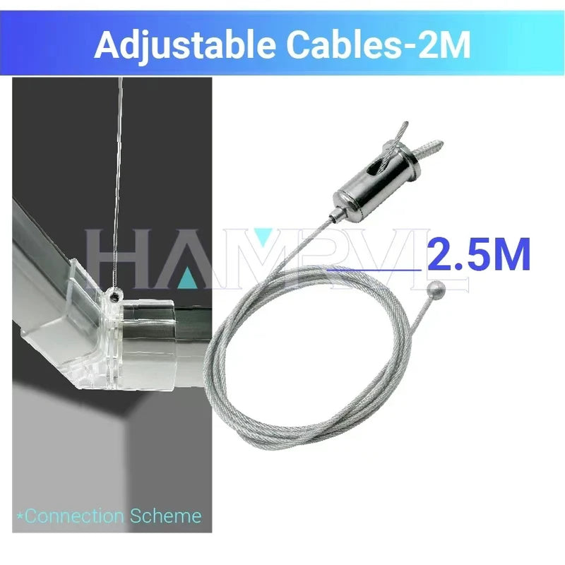 Éclairage hexagonal à la pièce – câble de suspension réglable de 2,5 m