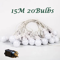Guirlande guinguette G50 LED extérieur connectable – modèle de 15 m à 20 ampoules