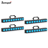 Barre LED RGBW 9 x 4 W – lot de 4 barres à LED bleues