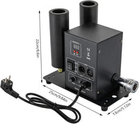 Machine à jet de CO2 200 W à double tube, DMX512, jet de 6 à 8 m, tuyau de 5 m