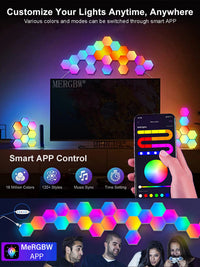 Lampes hexagonales modulaires RGB – vue 13