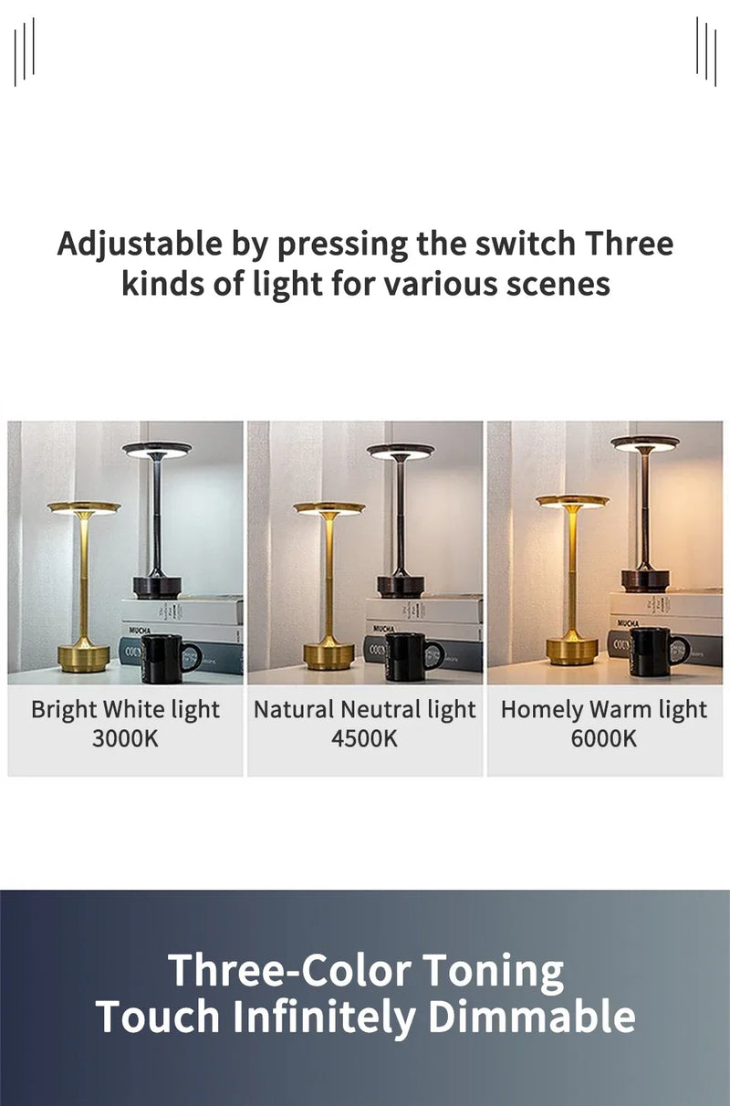 Lampe de table sans fil à disque – vue 11