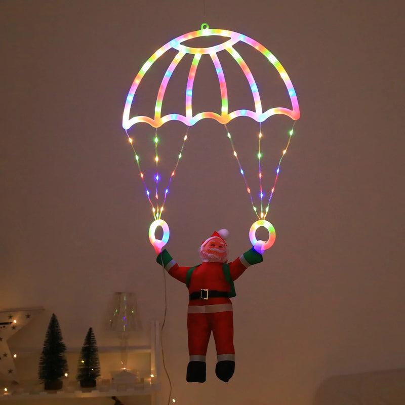 Décoration de fenêtre Père Noël en parachute – vue 14