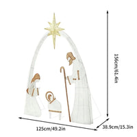 Crèche lumineuse – version blanche avec ses dimensions