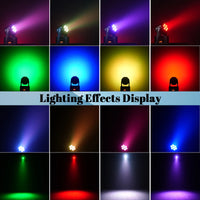 Mini lyre LED wash 7 LED RGBW – exemples d'effets de lumière en plusieurs couleurs